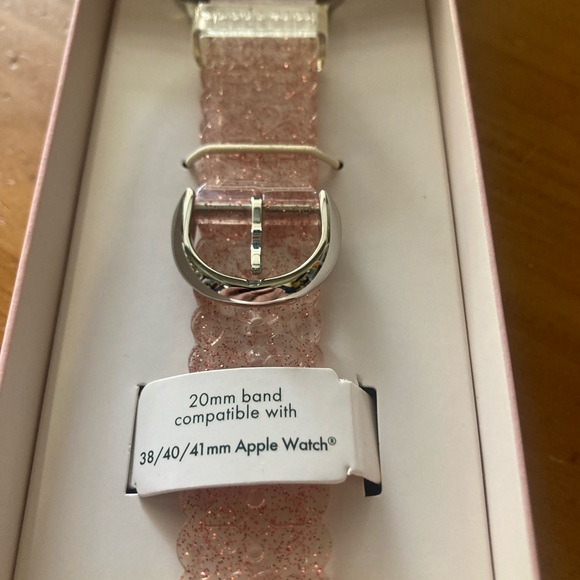 Kate Spade Pink Glitter Apple Watch Band 38/40/41 - Picture 3 of 7